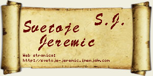 Svetoje Jeremić vizit kartica